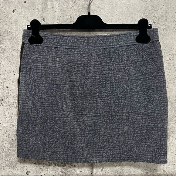 REBECCA Minkoff Crinkled Worn Skirt with Lamb Leather - Picture 2 of 13